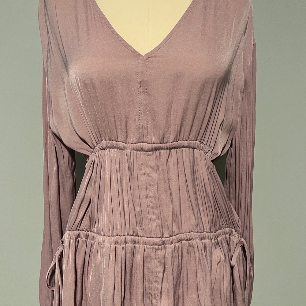 Current Air Silk Lavender Peplum Blouse